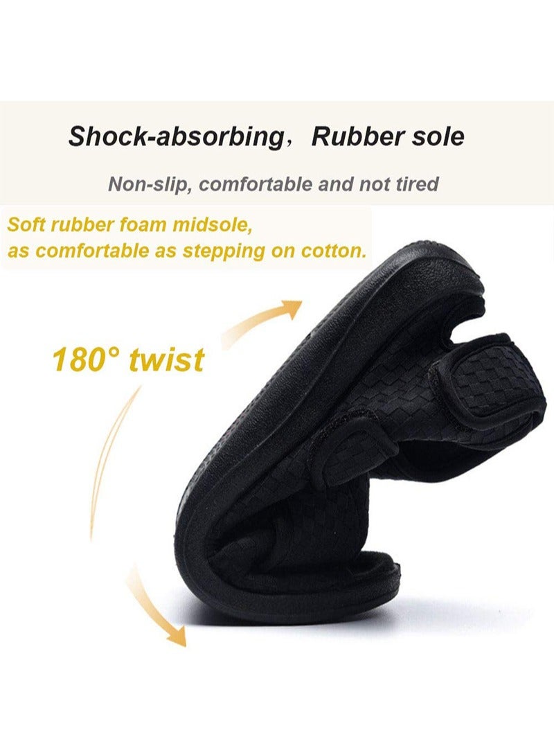 Lesvago Diabetic Shoes Adjustable Arthritis Edema Slippers for Elderly Extra Wide Width Open Toe Sandals  - Image 4