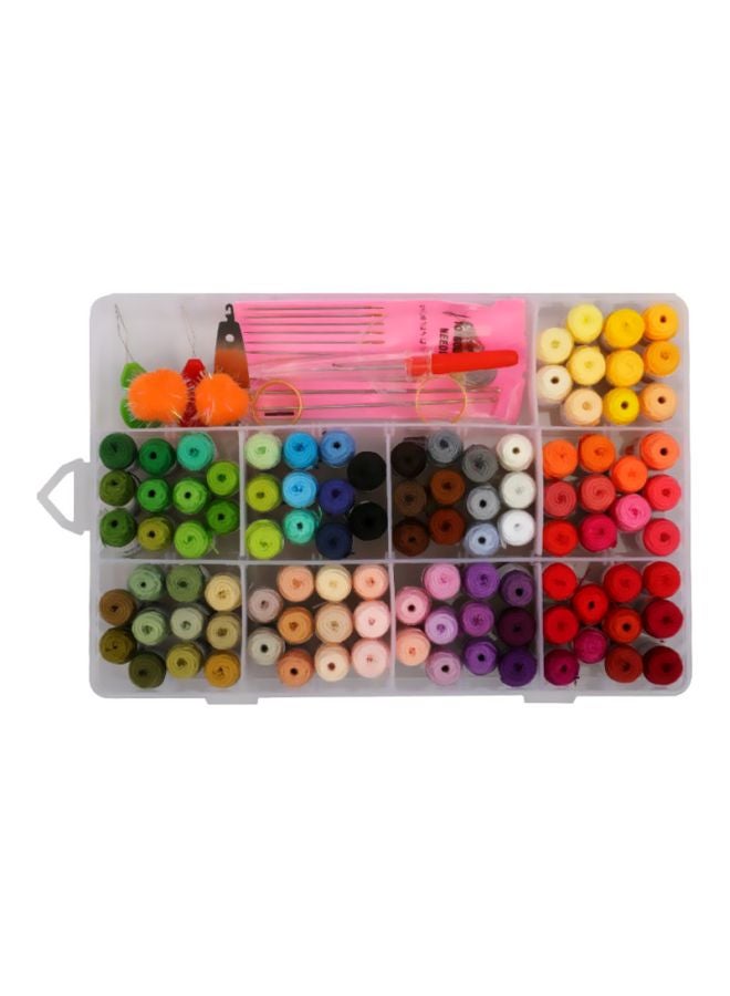 50-Colours Thread Hoops DIY Sewing Kit Multicolour - Image 3