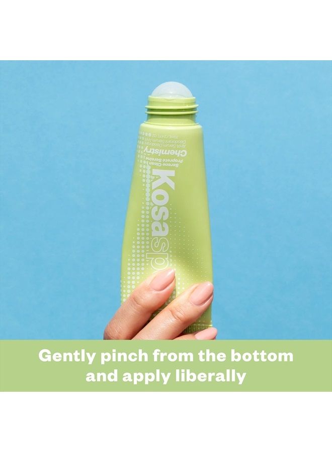 Kosas Chemistry Deodorant: Aluminium- and Baking Soda Free + BO-Fighting AHA Serum that Exfoliates, Softens, and Nourishes the Skin, (Serene Clean) - Image 4