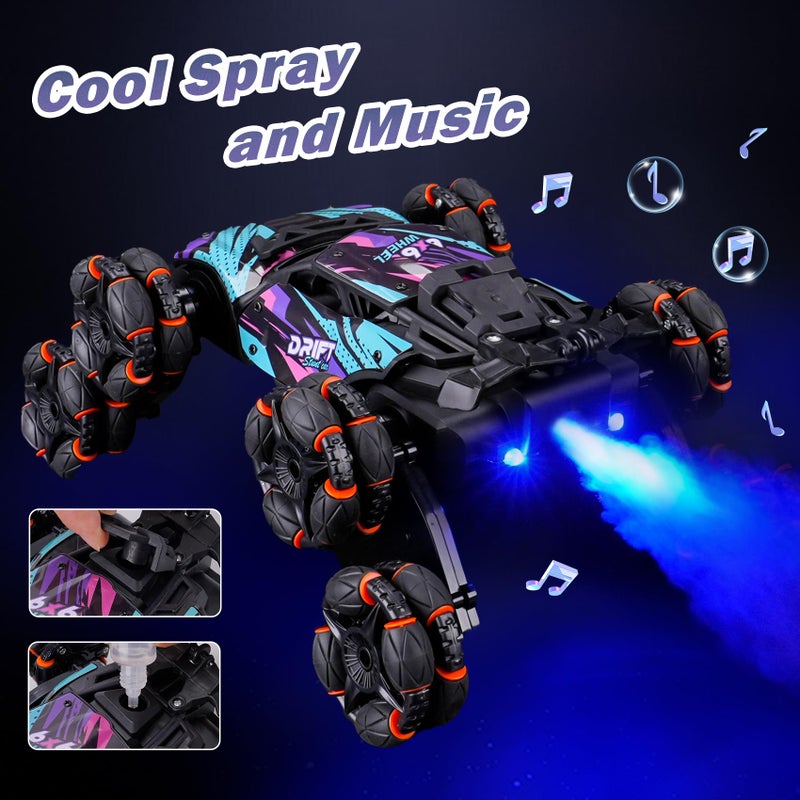 NEXBOX Cool 8 Wheels Hand Controlled RC Stunt Car Toys Xmas Gifts And Birthday Presents For Kids Gesture Sensing Remote Control Cars For Boys Age 5 7 8 10 11 12 Year Old - Image 3