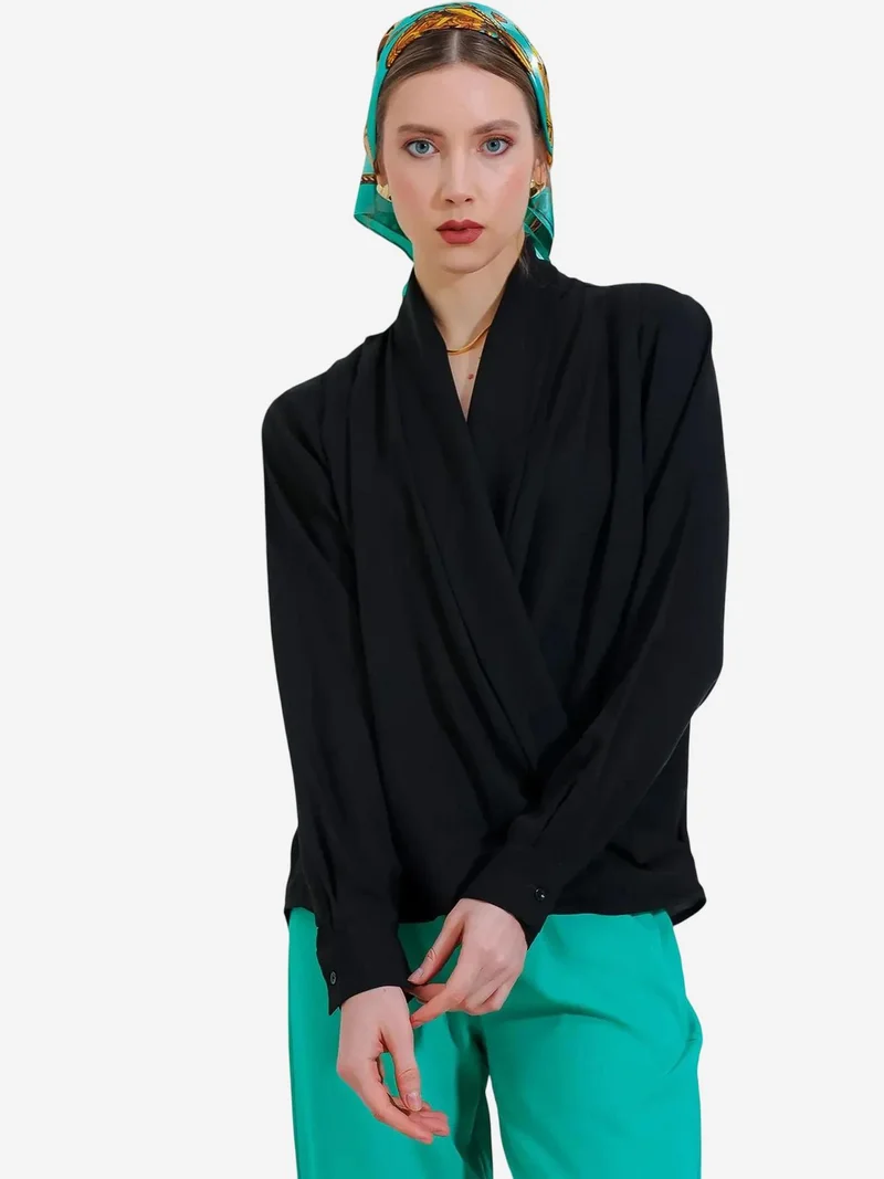 بيغ دارت BDART Shawl Collar Loose Fit Blouse