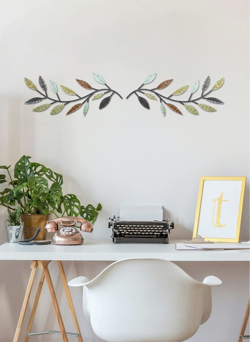 Captaintech Metal Tree Leaf Wall Decor(Multicolor 2 Pcs) - Image 5