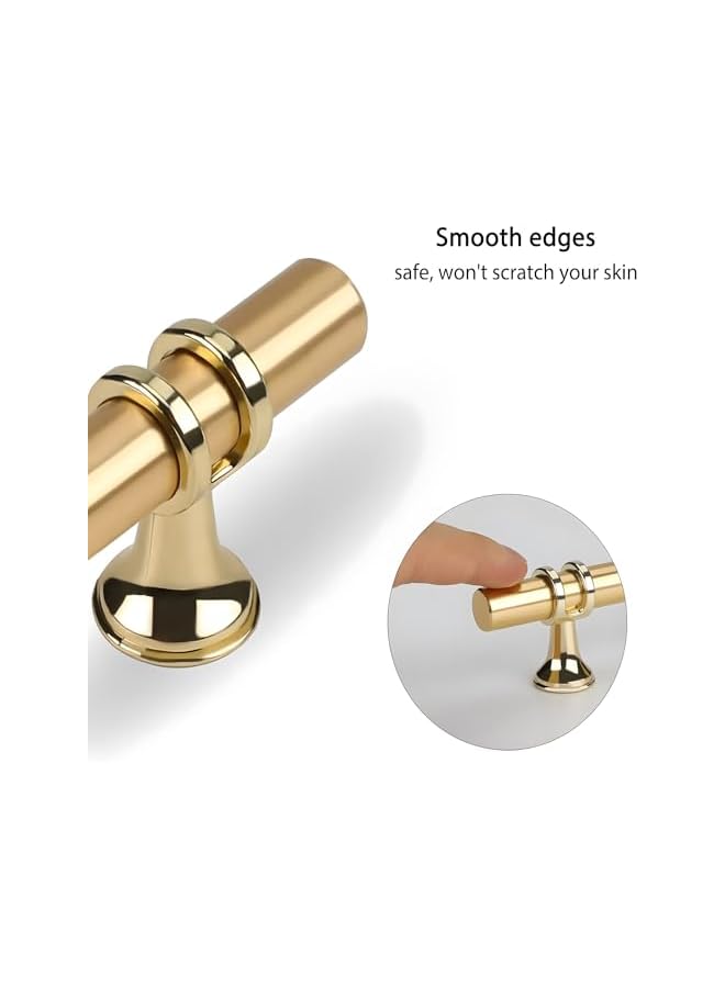 promass Gold Cabinet Knobs, 6 Pack Kitchen Cabinet Knobs With Screws, Single Hole Knob, Gold Dresser Knobs Easy Installation, Brushed Brass Cabinet Knobs for Kitchen Cupboard, Dresser, Closet Door - Image 4