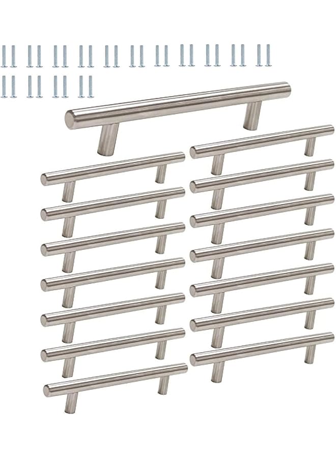 promass Cabinet Pulls, 15Pack 15cm Stainless Steel Cabinet Pull Handles, Furniture Bar Handles for Drawer Dresser Cupboard, Brushed Nickel Cabinet Handles, Nickel Pulls Modern Cabinet Hardware - Image 1