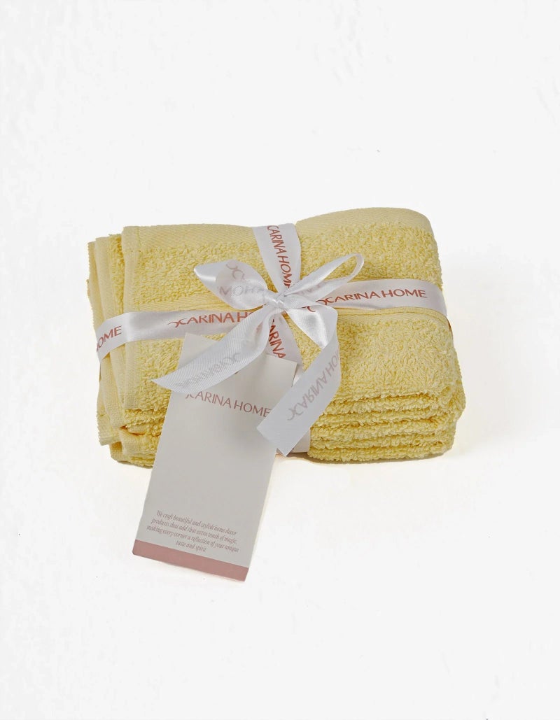 Carina Women's Pack of 3 Cotton Towel - Lavender - Image 5