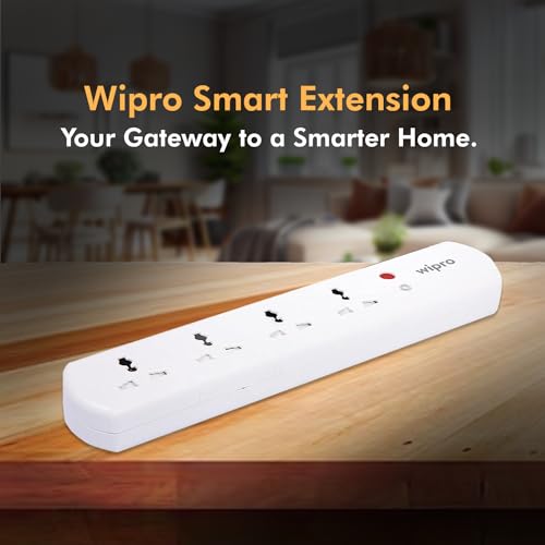 Wipro Smart Extension with WiFi, 4-Socket Smart Extension Board with Alexa Support, 16 Amp Power Socket, Control Your Appliances from Anywhere, White (DSE2150), Pack of 1 - Image 2