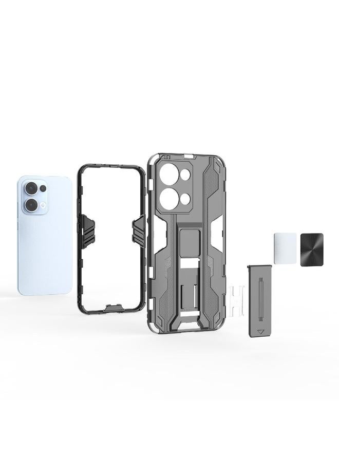 جراب لهاتف OPPO Reno13 5G Global Supersonic PC + جراب هاتف مزود بحامل TPU - Image 5