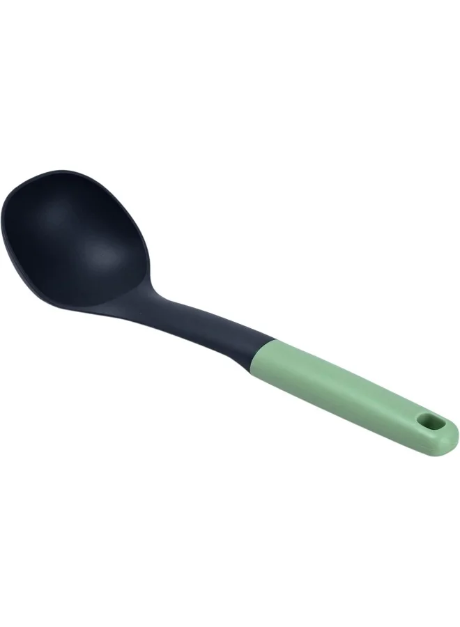 Cuisine Art Pp Handle Nylon Soup Ladle With Hanging Hole, Heat Resistant, Pesto Green