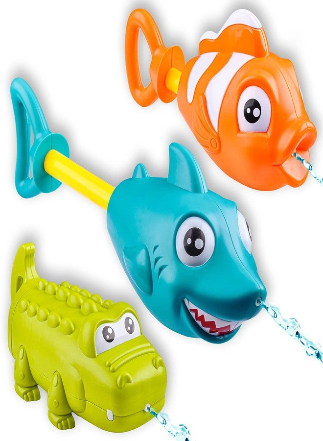JOYIN 3 Pack Animal Water Guns for Kids, Assorted Colors, 7.5in Long, Easy to Fill and Shoot, Durable Plastic, Water Soakers for Kids Swimming Pool Beach Outdoor Activity Fighting Play Toys - Image 1