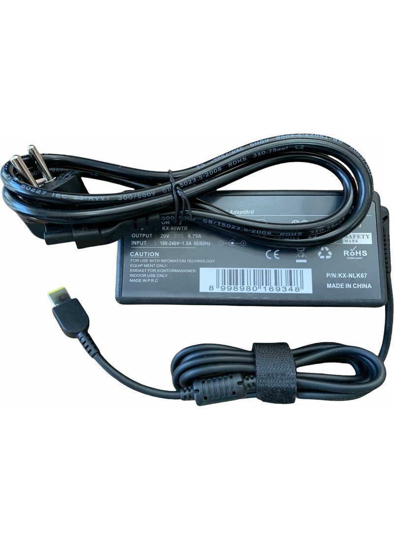 Lenovo 20 Volt 6.75 Ampere Laptop Notebook Adapter Charger 20V 6.75A Tip Size USB Tip - pzsku/Z4F84DBF09C6DD221DC97Z/45/_/1728631370/ede91d21-f364-45bd-9e74-2e17b686ec29