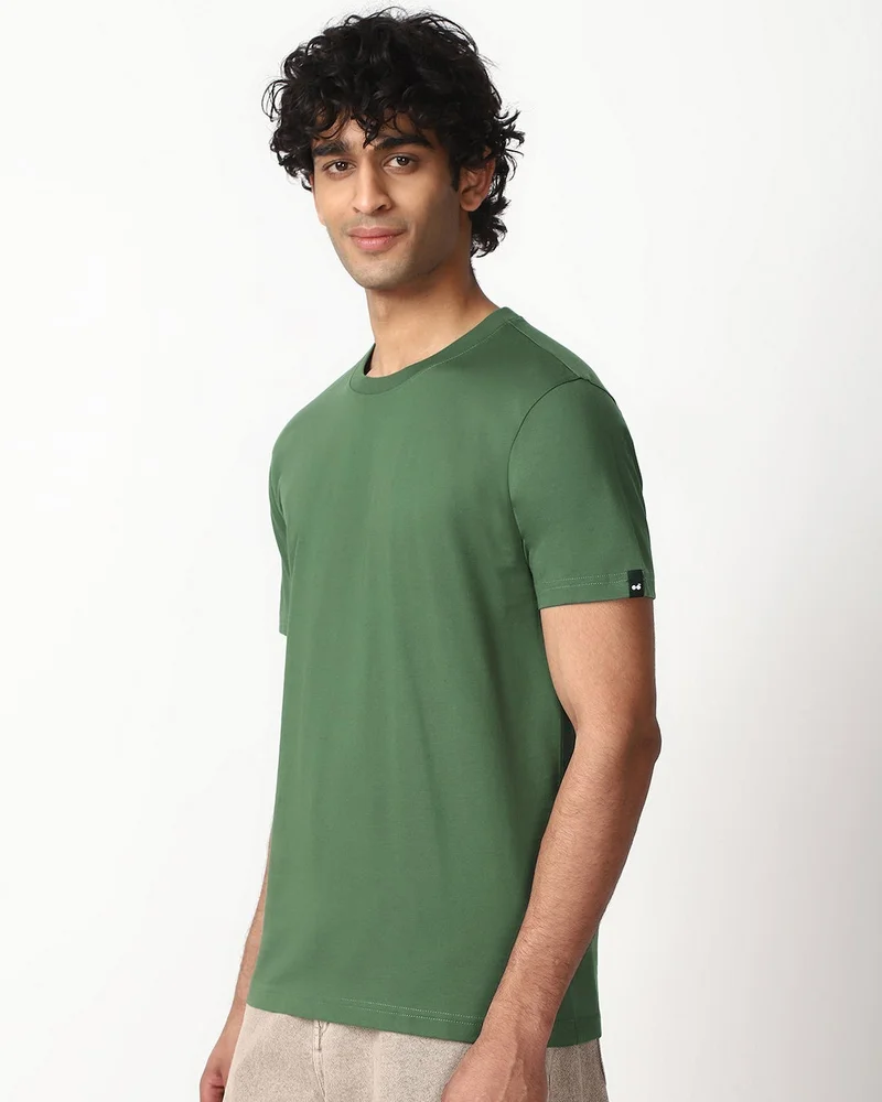 bewakoof Men's Green T-shirt