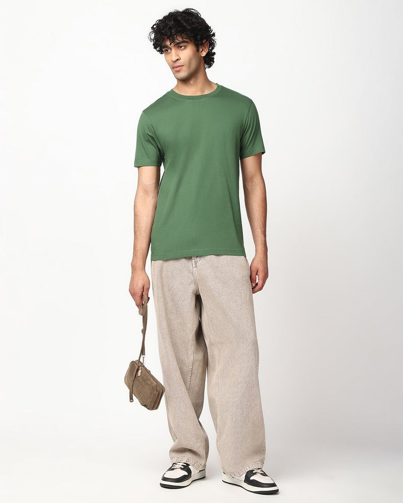 bewakoof Men's Green T-shirt - Image 4