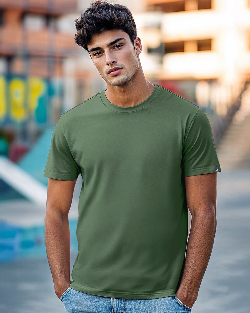 bewakoof Men's Green T-shirt - Image 2