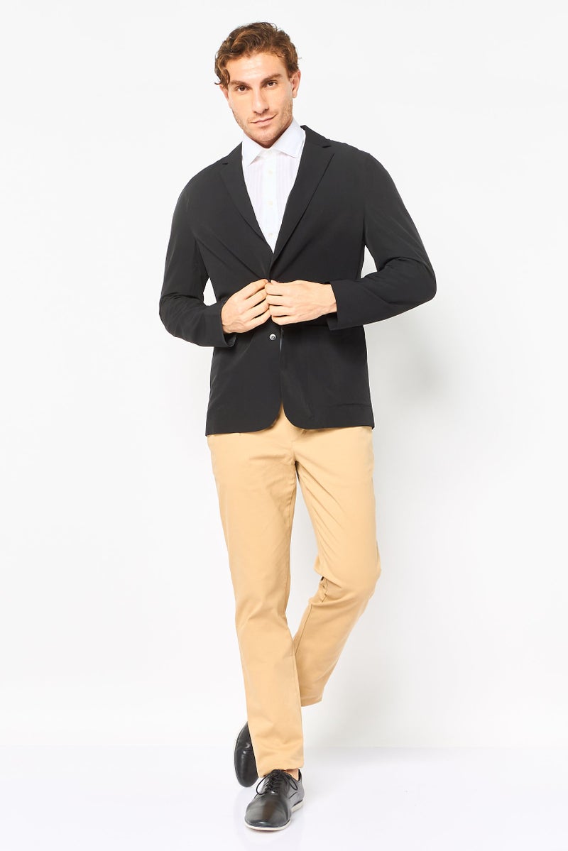 SELECTED Men Regular Fit Solid Casual Blazer, Black - Image 3