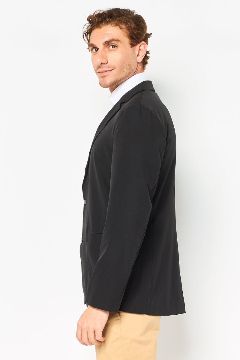 SELECTED Men Regular Fit Solid Casual Blazer, Black - Image 4