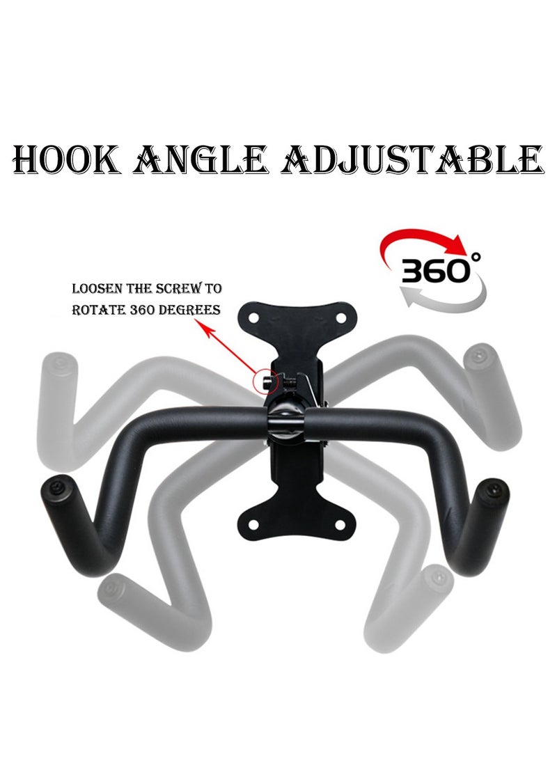 URbazaar - Bike Wall Mount Rack Foldable Bicycle Rack Wall Hanger Hooks Holder, 360 Degree Adjustable Bicycle Wall Mount Hook for Garage,Indoor,Home,Road Bikes,Mountain Bikes - Image 1
