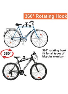 URbazaar Bike Wall Mount Rack Foldable Bicycle Rack Wall Hanger Hooks Holder, 360 Degree Adjustable Bicycle Wall Mount Hook for Garage,Indoor,Home,Road Bikes,Mountain Bikes  - Image 3