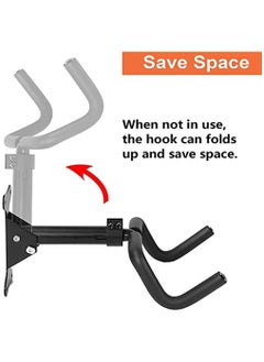 URbazaar Bike Wall Mount Rack Foldable Bicycle Rack Wall Hanger Hooks Holder, 360 Degree Adjustable Bicycle Wall Mount Hook for Garage,Indoor,Home,Road Bikes,Mountain Bikes  - Image 4
