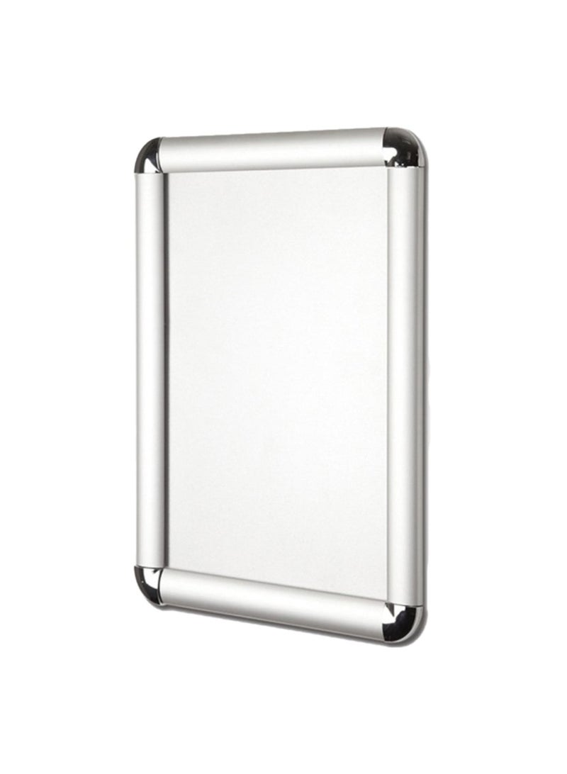 A4 SNAP FRAME CHROME CORNER SILVER - Image 1