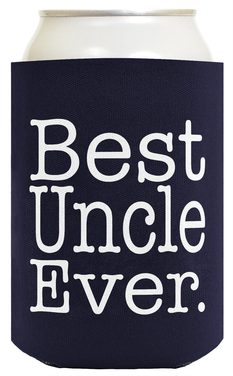 ThisWear Funny Can Coolie Best Uncle Ever Gift 2 Pack Can Coolies Drink Coolers Navy - Image 2