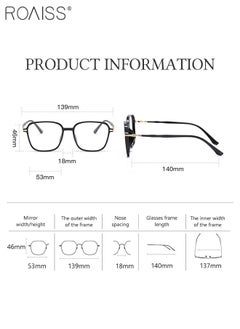 roaiss Women's Blue Light Blocking Sunglasses Anti UV and Glare Blue Light Filter Computer Glasses Square Color Changing Anti Eyestrain Headache Eyewear Black  - Image 4