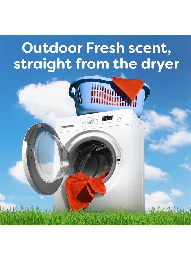 Dryer Sheets, 105 Sheets, Outdoor Fresh Scent Fabric Softener Sheets, Reduces Static, Softens and Fights Wrinkles