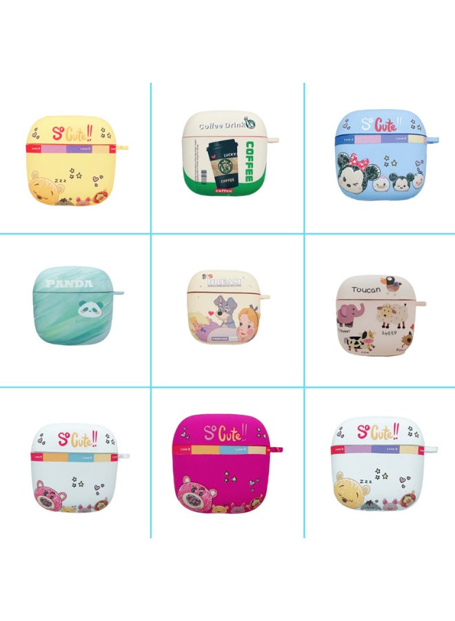 Loquat 2 Soft Case Tpu For HuaweiCartoon Pro Matte Wireless Seebudsre3 For F45i Bluetooth Headset Protective Cover-Color:White Mickey Mouse With Carabiner-Model:Suitable For Freebuds Pro3/pro4neutral  - Image 2