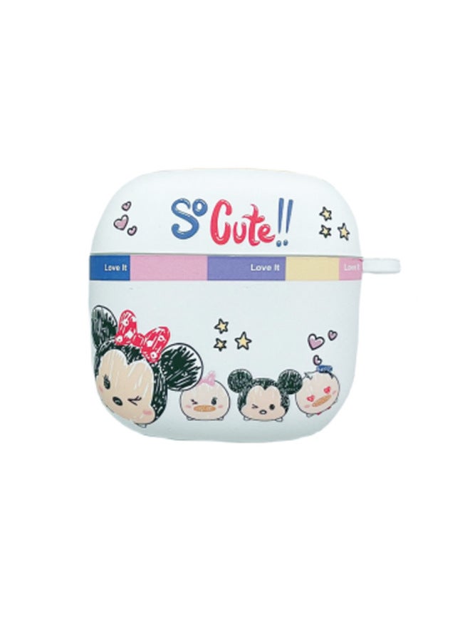 Loquat 2 Soft Case Tpu For HuaweiCartoon Pro Matte Wireless Seebudsre3 For F45i Bluetooth Headset Protective Cover-Color:White Mickey Mouse With Carabiner-Model:Suitable For Freebuds Pro3/pro4neutral  - Image 1