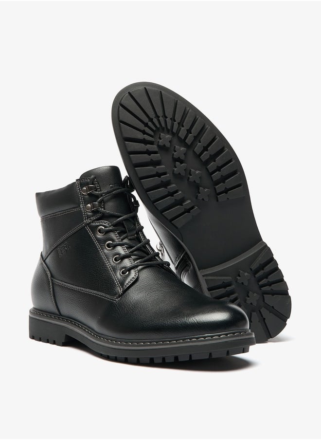 LBL by Shoexpress Men's Textured Chukka Boots with Zip Closure  - Image 4