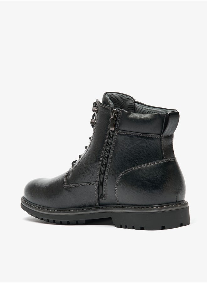 LBL by Shoexpress Men's Textured Chukka Boots with Zip Closure  - Image 2