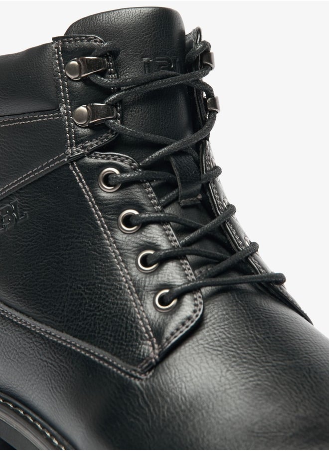 LBL by Shoexpress Men's Textured Chukka Boots with Zip Closure  - Image 5