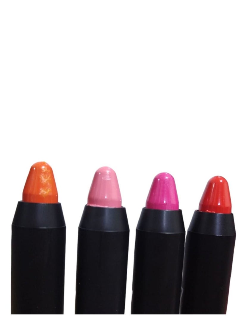 Generic Lip Stick 4 Colors Set for Girls With Lip Balm And Protection From Cracks  - Image 2