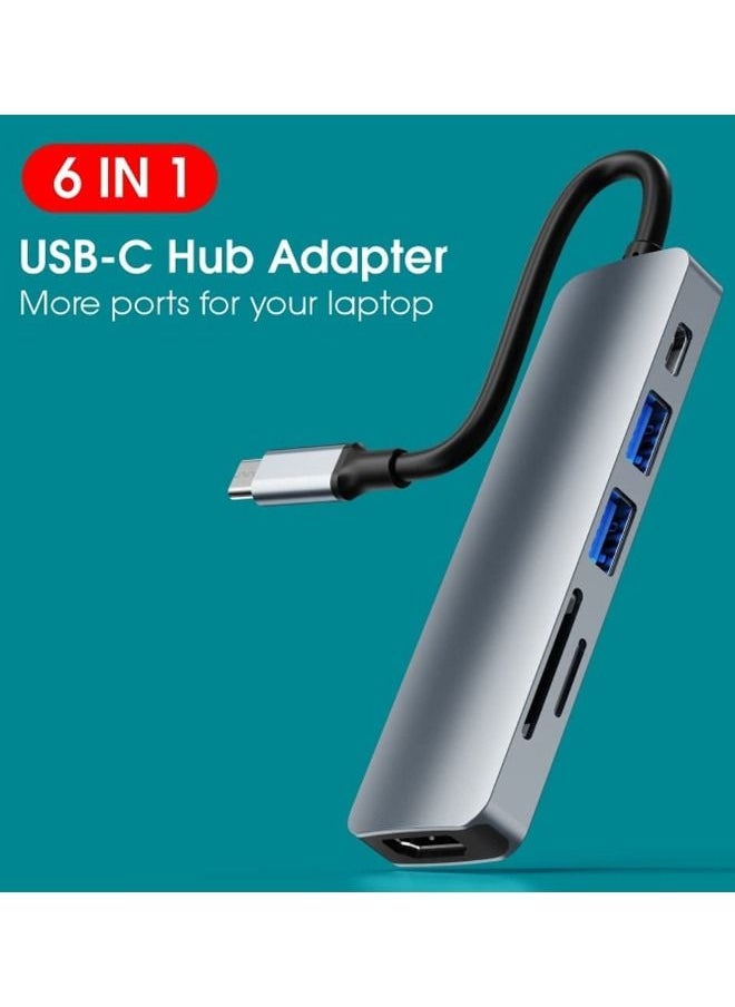 Cordova - Multi USB Port Hub Splitter OTG USB C Data Hubs 6 in 1 USB Hub - Image 1