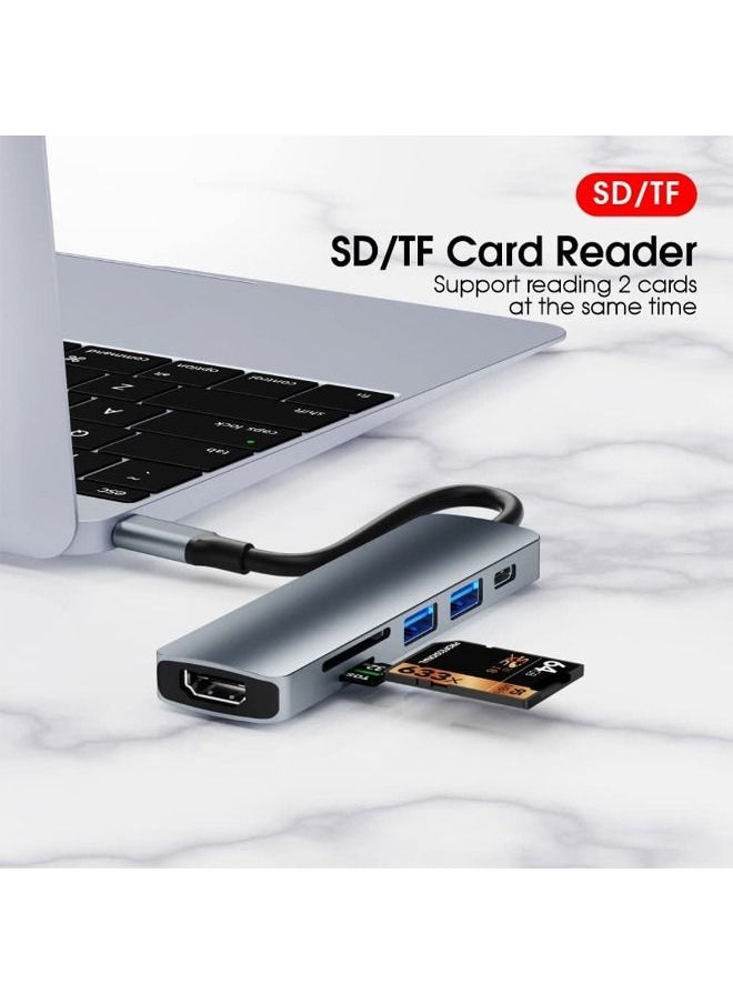 Cordova - Multi USB Port Hub Splitter OTG USB C Data Hubs 6 in 1 USB Hub - Image 1