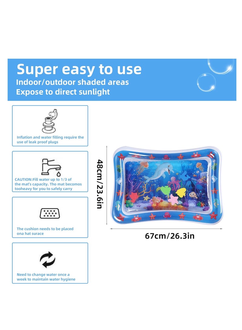 Rwnq Cat Toys – Thick New Water Mat for Cats – Designed to provide a fun and interactive sensory play experience, made from scratch-resistant, safe, and comfortable materials for your cat. Helps stimulate movement and playful activity, offering a cool and relaxing surface to enhance comfort during hot days. Perfect for solo or group play, encouraging cats to explore and interact, and an excellent tool to reduce stress and excess energy – interactive cat toys – water play mat – scratch-resistant mat – pet toys – sensory mat for cats – entertaining toys for cats - Image 2