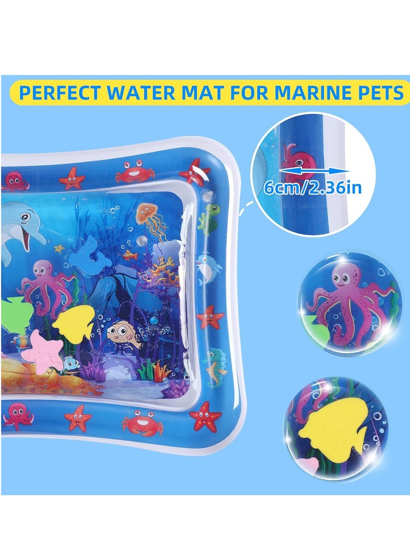 Rwnq Cat Toys – Thick New Water Mat for Cats – Designed to provide a fun and interactive sensory play experience, made from scratch-resistant, safe, and comfortable materials for your cat. Helps stimulate movement and playful activity, offering a cool and relaxing surface to enhance comfort during hot days. Perfect for solo or group play, encouraging cats to explore and interact, and an excellent tool to reduce stress and excess energy – interactive cat toys – water play mat – scratch-resistant mat – pet toys – sensory mat for cats – entertaining toys for cats - Image 3