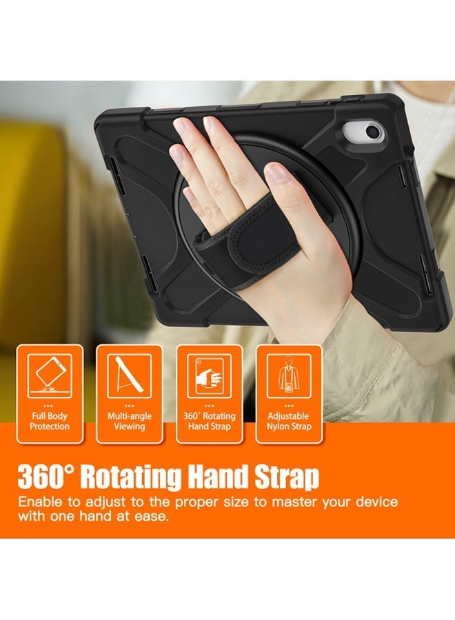 Rock Pow IPad 10th Generation Case 2022 Upgraded Military Grade Heavy Duty Silicone Protector iPad 10th Gen 10.9 inch 2022 Cover Pencil Holder Rotating Stand Handle Shoulder Strap - Image 3