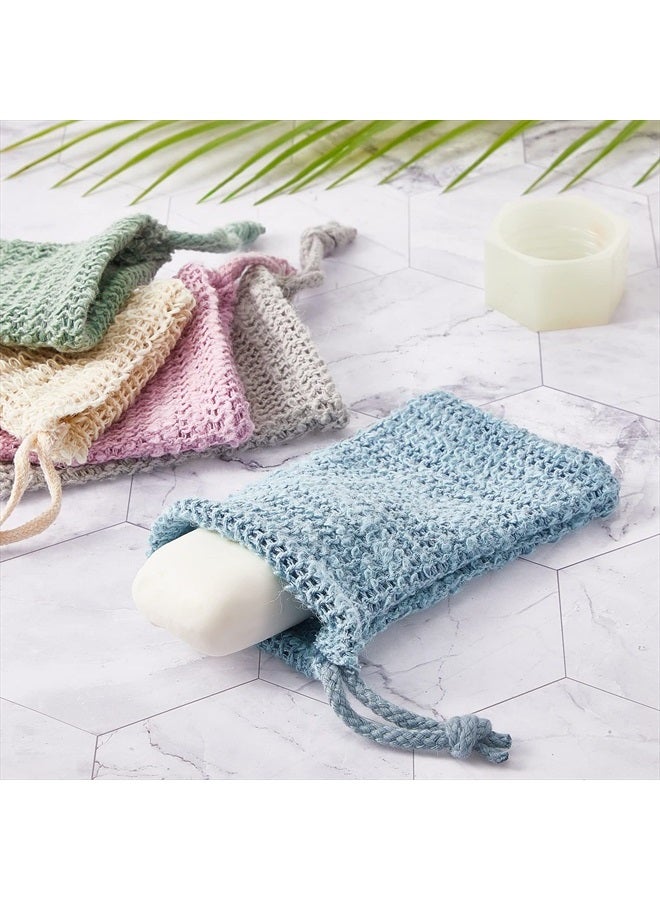 BBTO 5 Pieces Soap Saver Bag Natural Sisal Exfoliating Soap Pouch for Foaming and Drying The Soap Bars Shower Soap Bag (13.5 x 9 cm, Beige) (9 x 14 cm, Fresh Color)  - Image 5