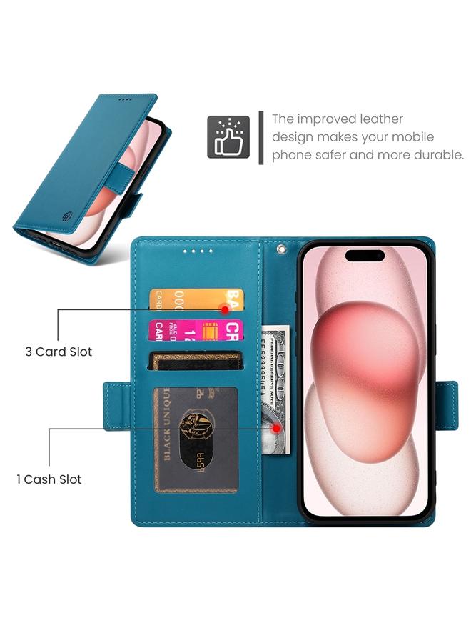 اس-توب جراب لهاتف iPhone 15 مع مشبك جانبي مغناطيسي من الجلد المصقول - Image 4