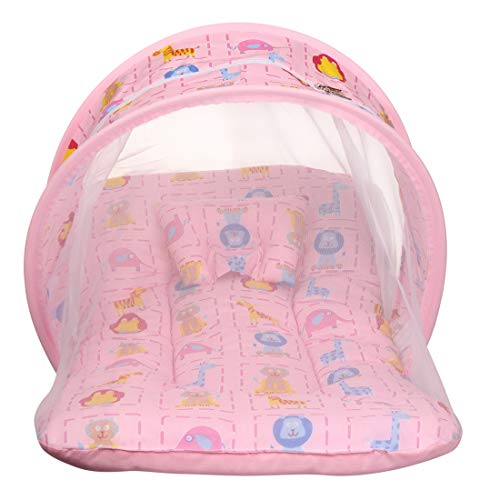KooKyKooby Baby Mosquito and Insect Protection Net with Bedding (Pink(Large Animals)) - Image 1