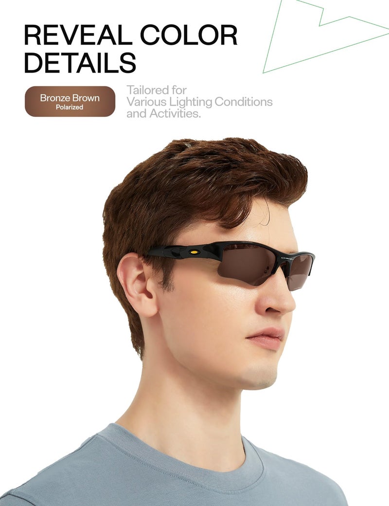 Mryok Polarized Replacement Lenses for Oakley Latch Beta Sunglasses, HD Polarized, UV Protection, Impact Resistant & Perfectly Fit - Bronze Brown - Image 4
