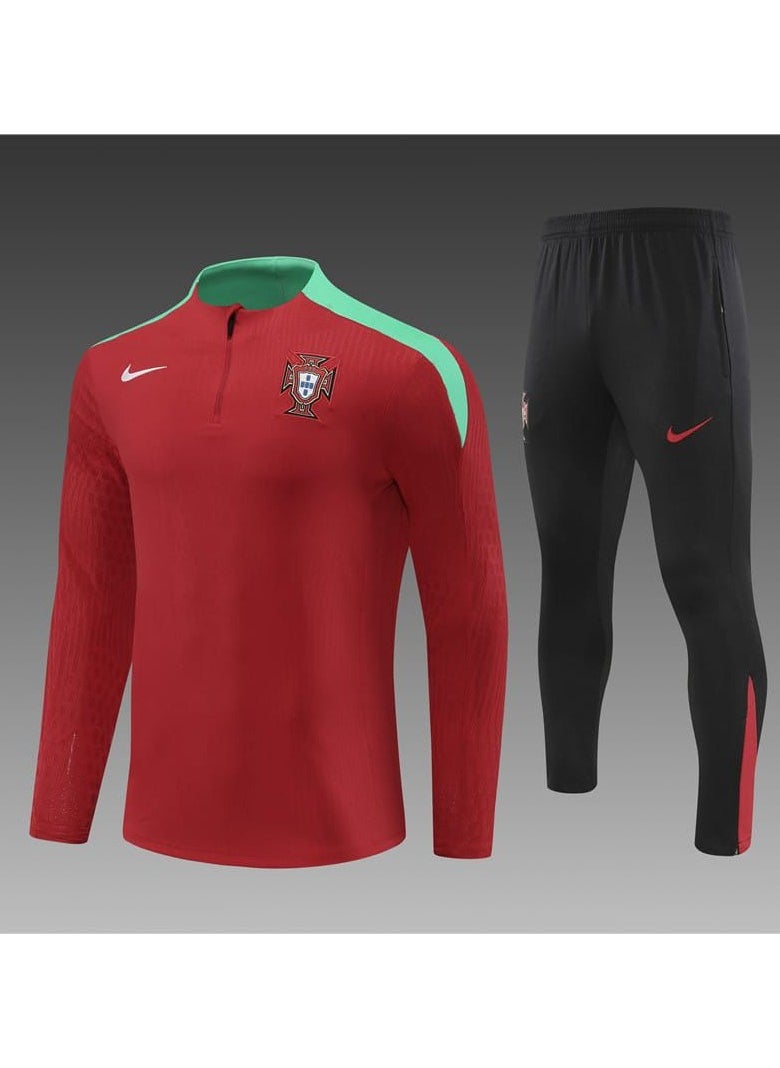 Generic Classic Men's Athletic 2Pcs Tracksuit Set Casual Full-Zip Sweatsuits Long Sleeve Jacket And Jogging Pants Set For Gym Workout Running  - Image 1