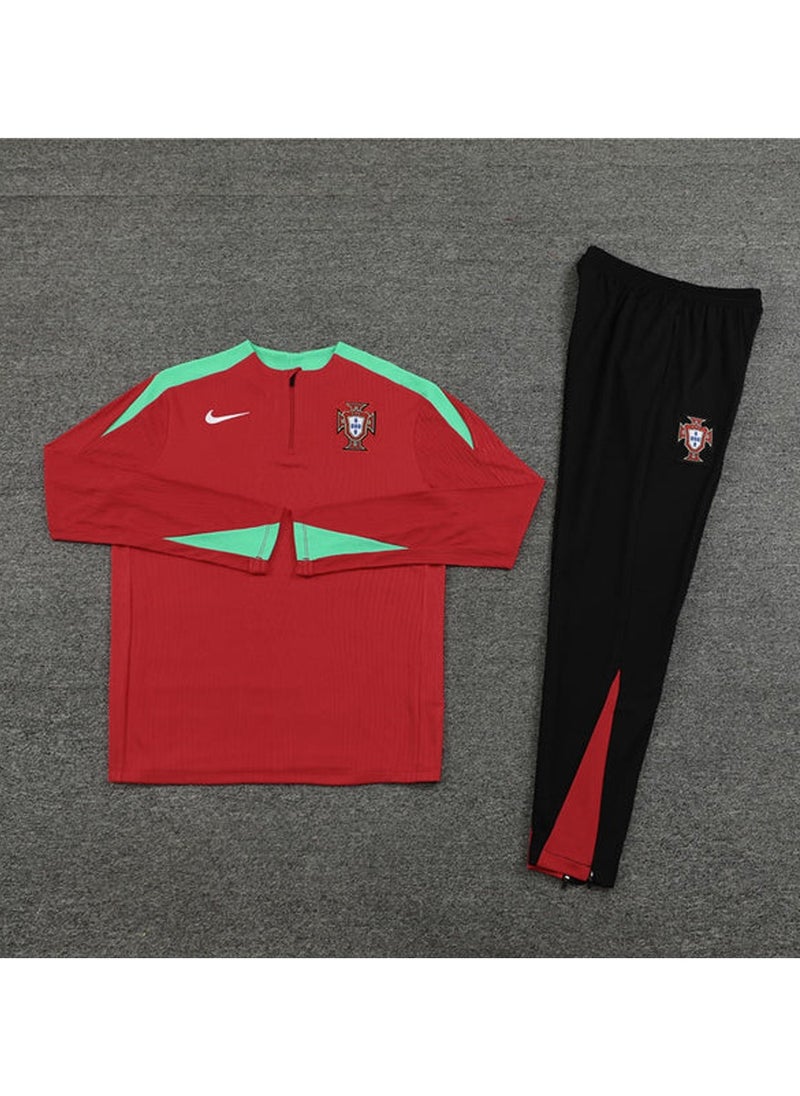 Generic Classic Men's Athletic 2Pcs Tracksuit Set Casual Full-Zip Sweatsuits Long Sleeve Jacket And Jogging Pants Set For Gym Workout Running  - Image 4