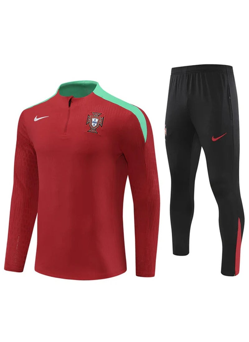 Generic Classic Men's Athletic 2Pcs Tracksuit Set Casual Full-Zip Sweatsuits Long Sleeve Jacket And Jogging Pants Set For Gym Workout Running  - Image 2