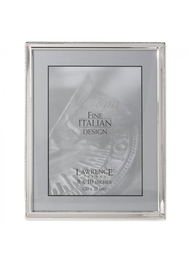 Lawrence Frames Lawrence Frames Bead Border Design, 8x10, Silver  - Image 1