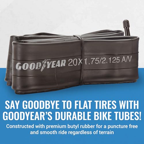 Goodyear Bicycle Tube, 20 X 1.75/2.125 - 20-inch Bike Tube with Butyl Rubber - Dependable Mountain Bike Tubes for Premium Cycling - 20 X 1.75/2.125 - Image 3