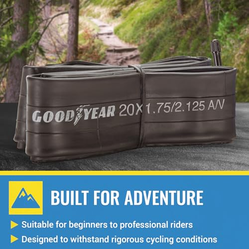 Goodyear Bicycle Tube, 20 X 1.75/2.125 - 20-inch Bike Tube with Butyl Rubber - Dependable Mountain Bike Tubes for Premium Cycling - 20 X 1.75/2.125 - Image 5