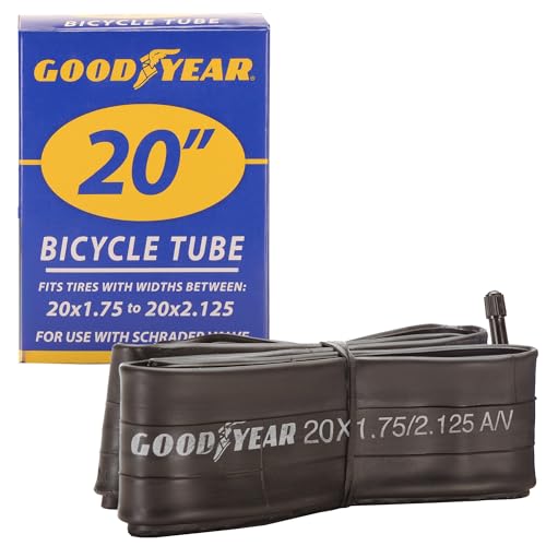 Goodyear Bicycle Tube, 20 X 1.75/2.125 - 20-inch Bike Tube with Butyl Rubber - Dependable Mountain Bike Tubes for Premium Cycling - 20 X 1.75/2.125 - Image 1