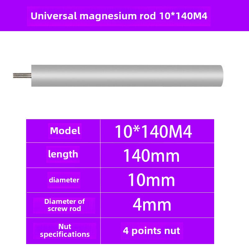 Electric Water Heater Anode Rod for Multiple Brands 10x140-m4 This link magnesium rod with aluminum foil packing without nut 