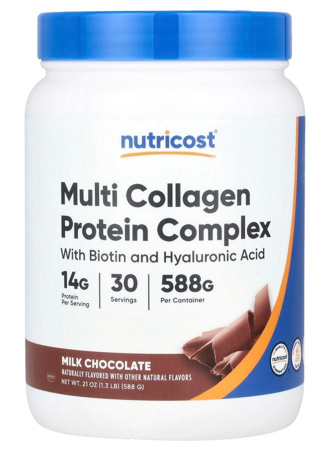 Nutricost Multi Collagen Protein Complex Milk Chocolate 1.3 lb (588 g) - Image 1
